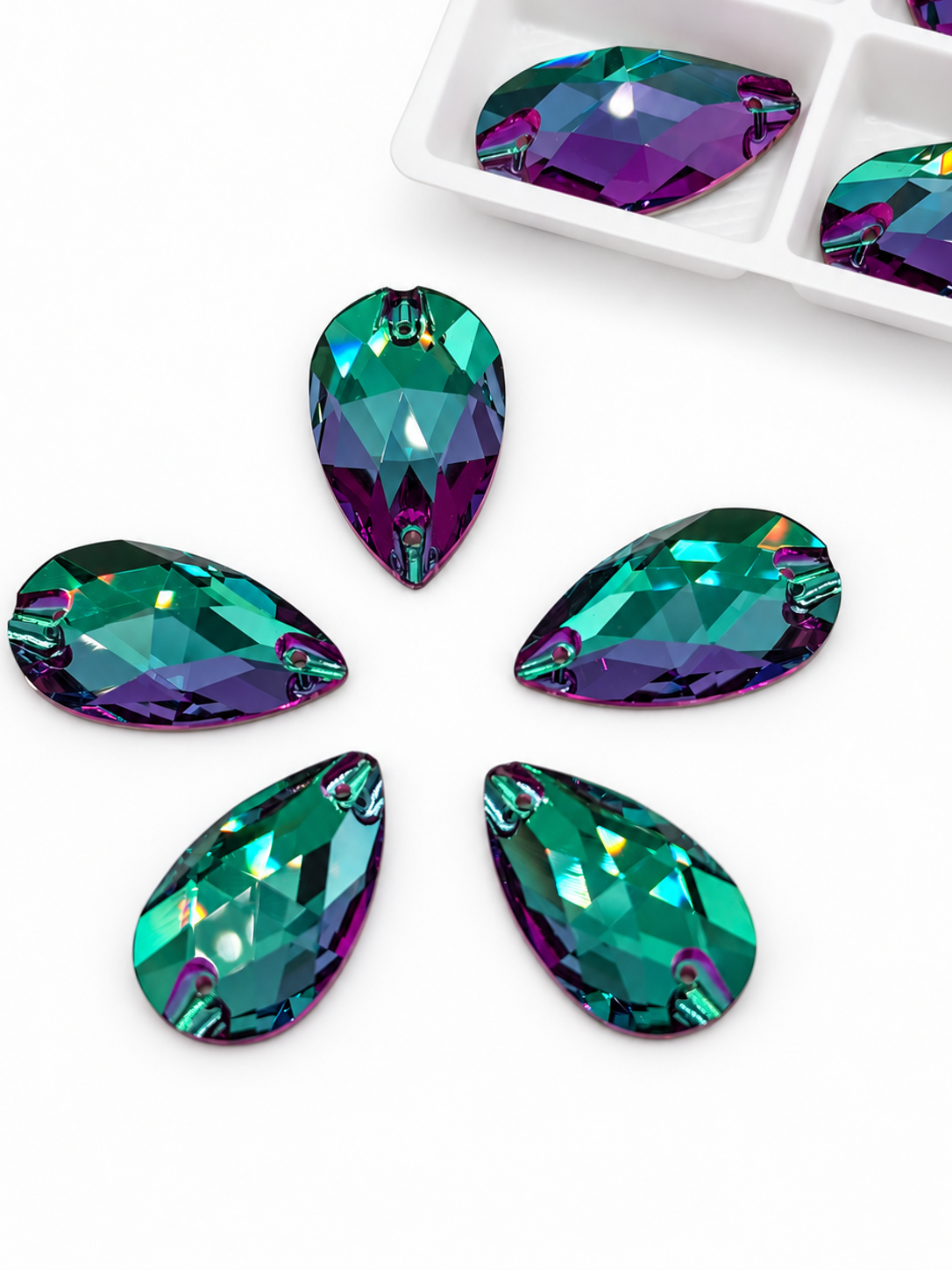 K9 Green Volcanic Teardrop Shapes