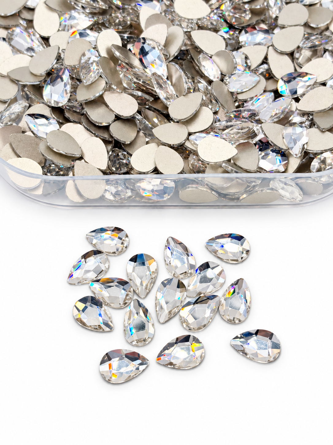 K9 Flatback Crystal Teardrop No Holes Shapes(Retired)