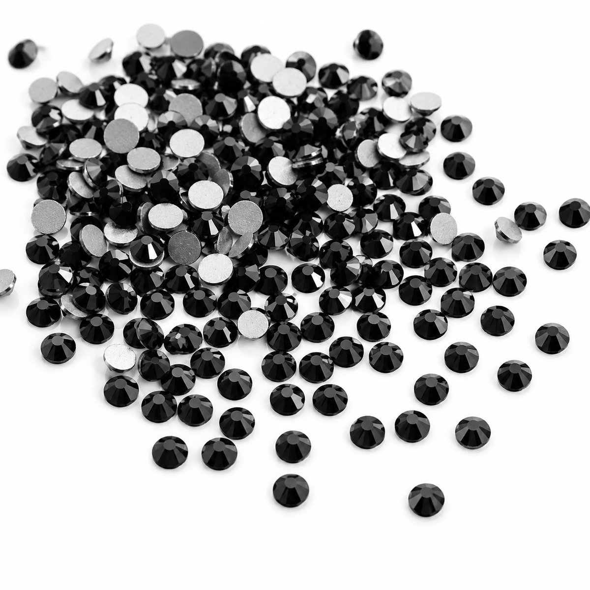Jet Black Flatback Non Hotfix Rhinestones