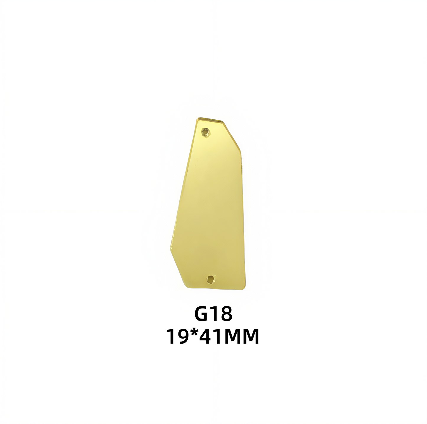 50 PCS Gold Champange Colour Acrylic Mirror Sew On Rhinestones