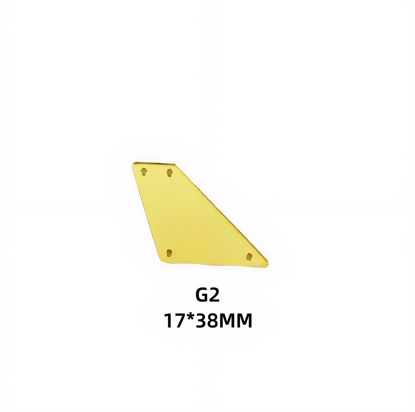 50 PCS Gold Champange Colour Acrylic Mirror Sew On Rhinestones