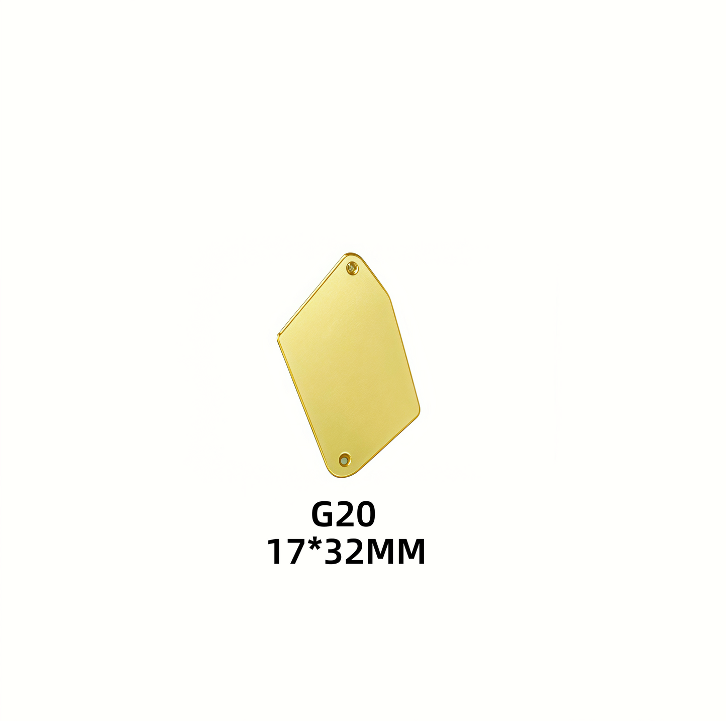 50 PCS Gold Champange Colour Acrylic Mirror Sew On Rhinestones