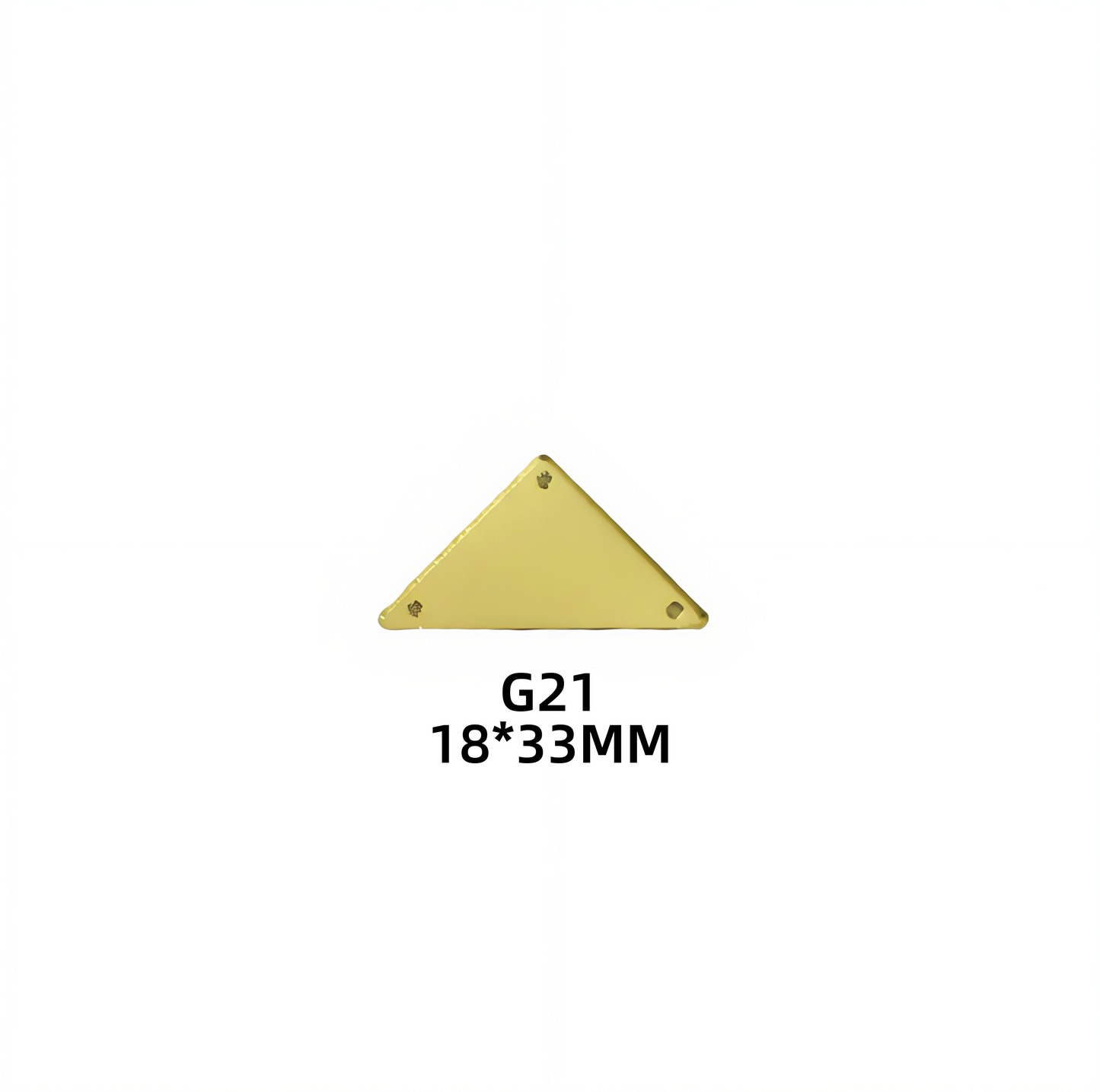 50 PCS Gold Champange Colour Acrylic Mirror Sew On Rhinestones