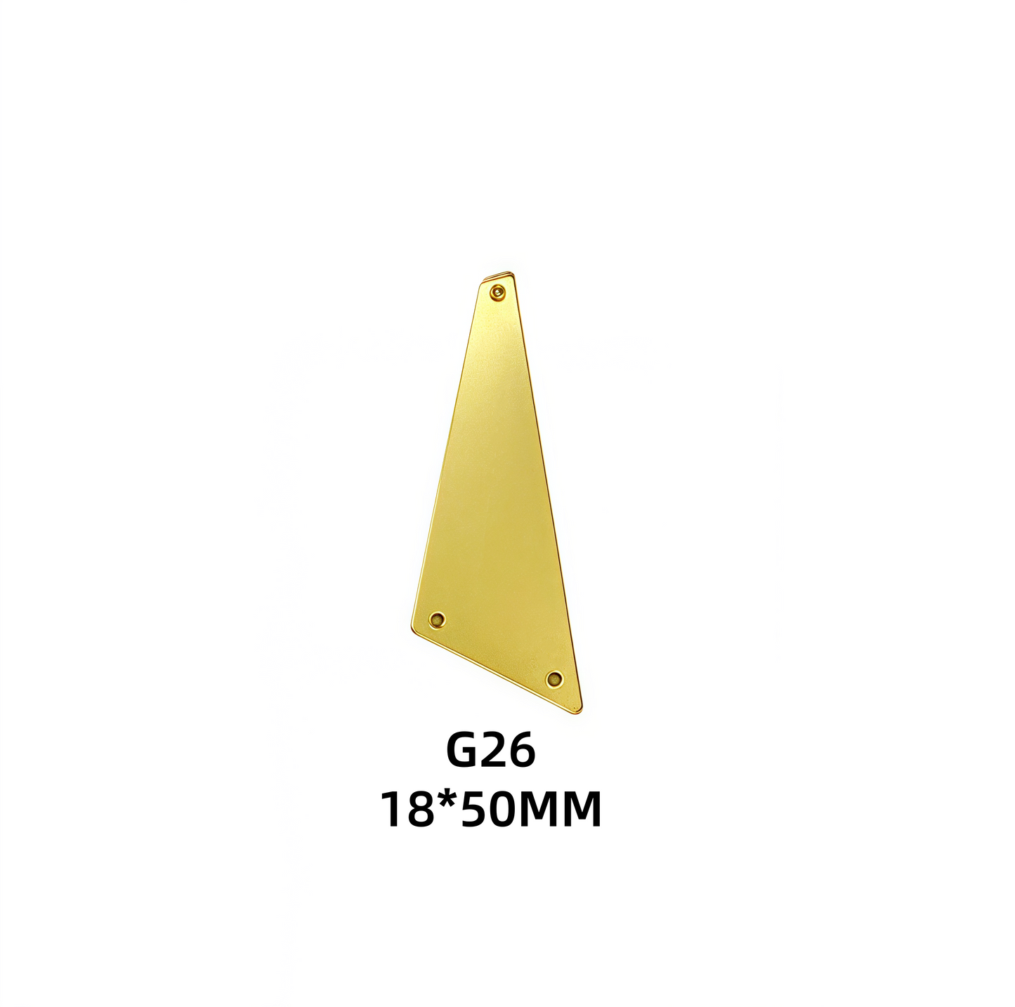 50 PCS Gold Champange Colour Acrylic Mirror Sew On Rhinestones