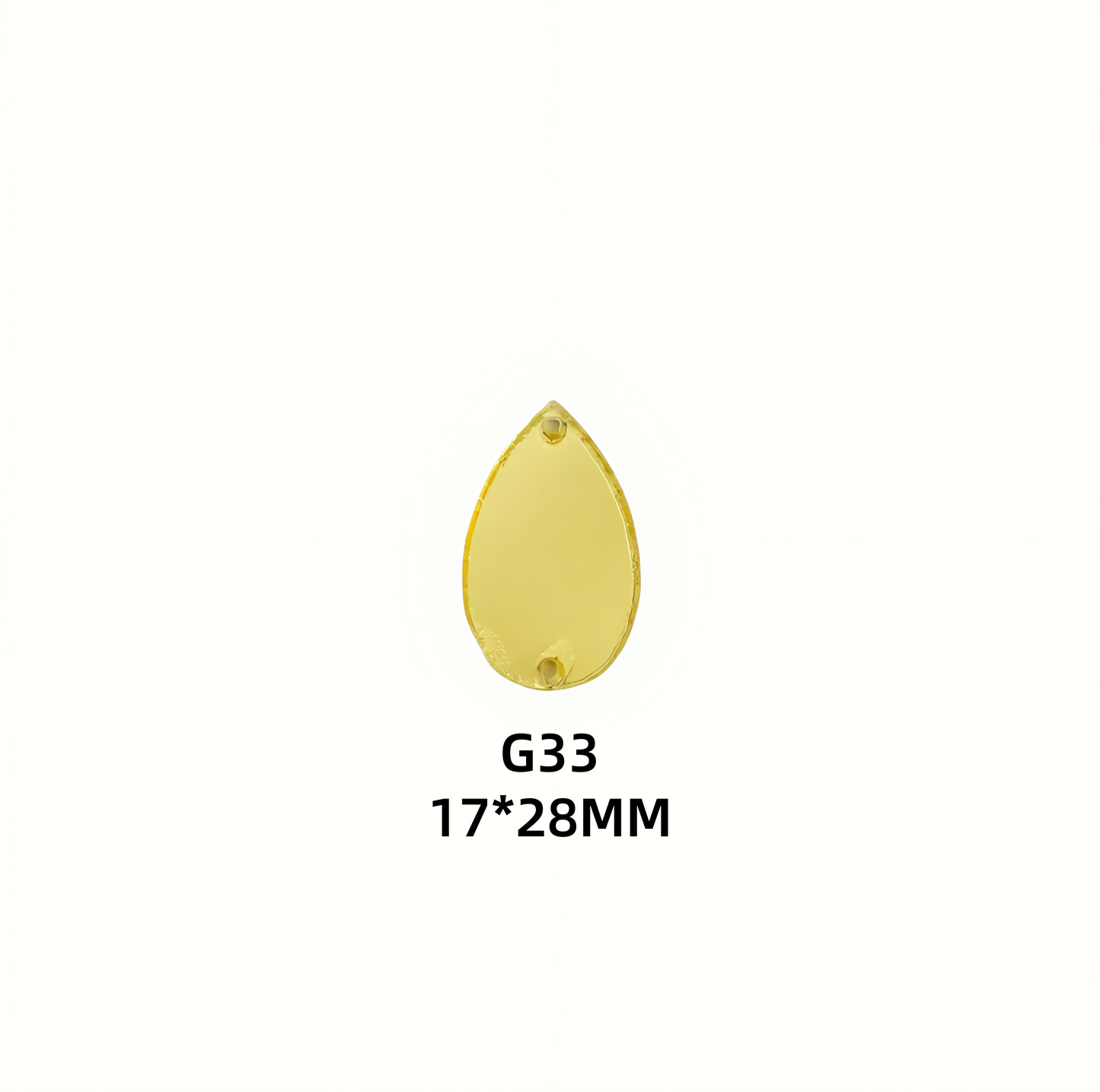 50 PCS Gold Champange Colour Acrylic Mirror Sew On Rhinestones