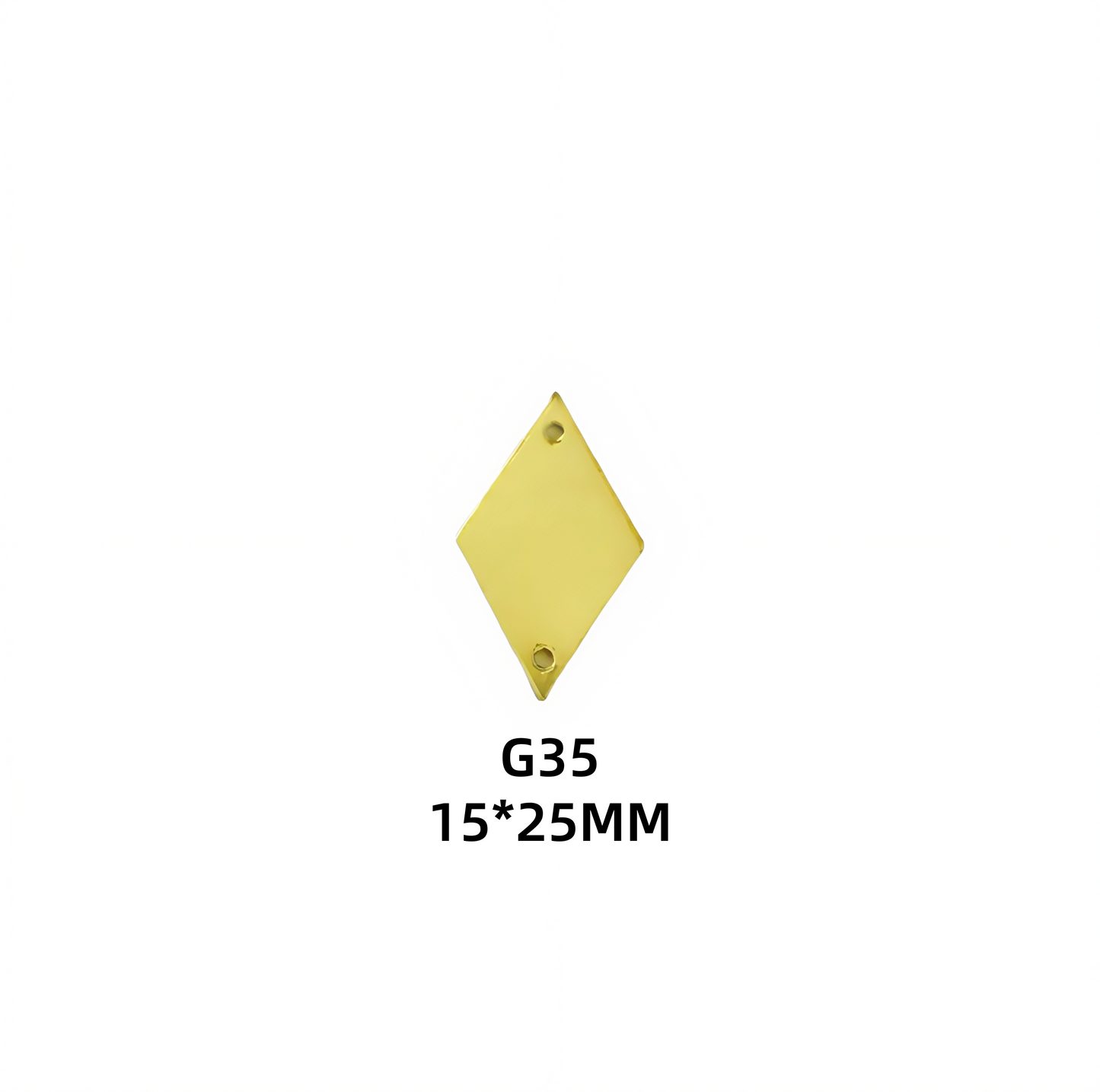 50 PCS Gold Champange Colour Acrylic Mirror Sew On Rhinestones
