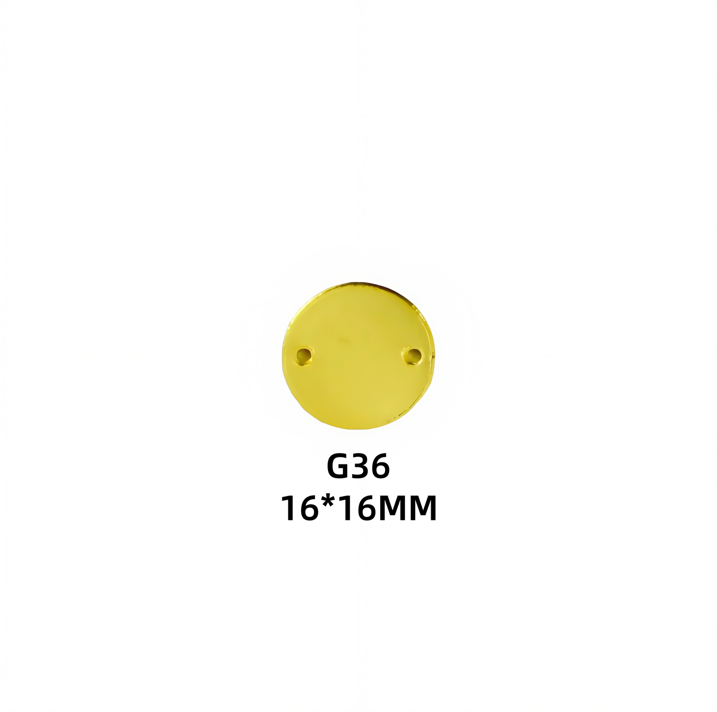 50 PCS Gold Champange Colour Acrylic Mirror Sew On Rhinestones