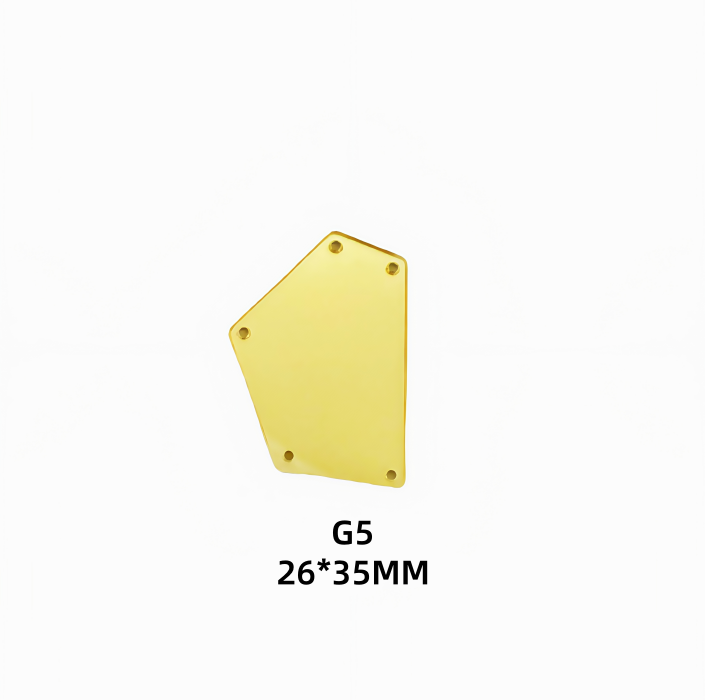 50 PCS Gold Champange Colour Acrylic Mirror Sew On Rhinestones