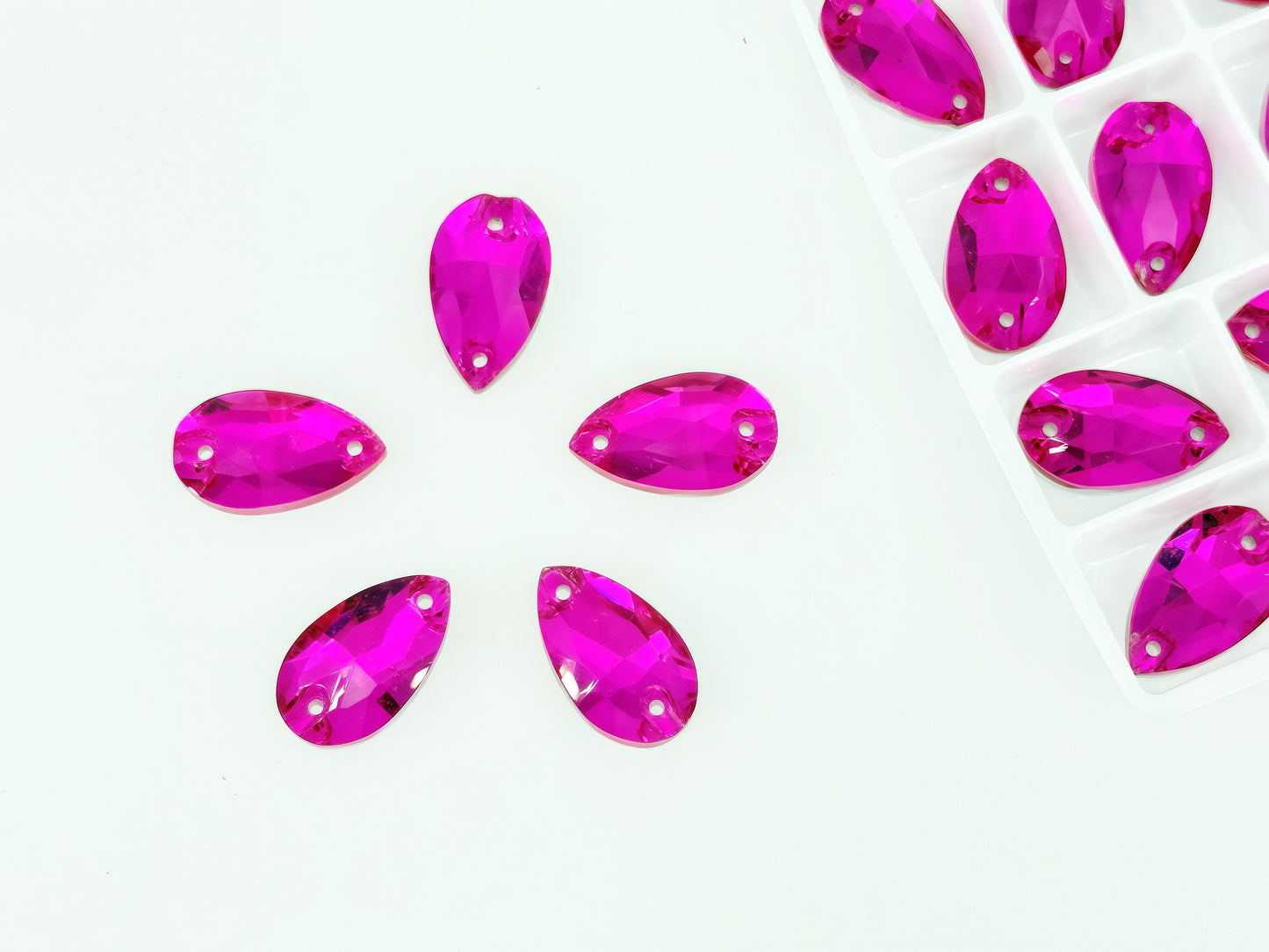 Rose B Crystal Teardrop