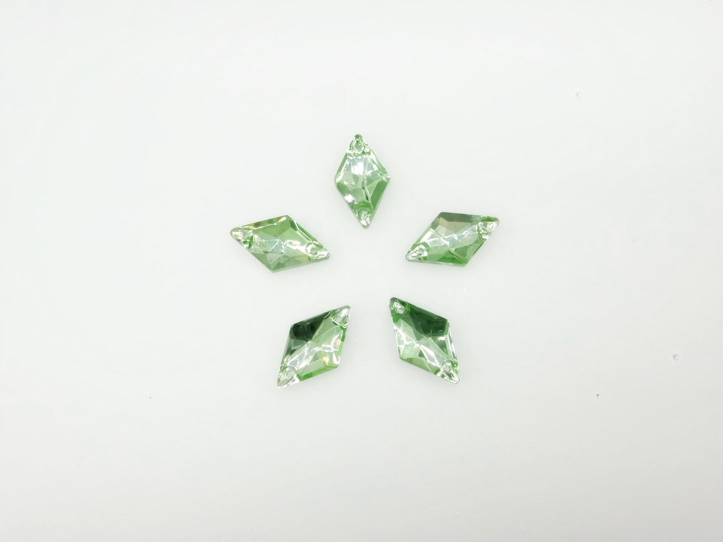 Lt. Peridot AAA Glass Rhombus Shapes