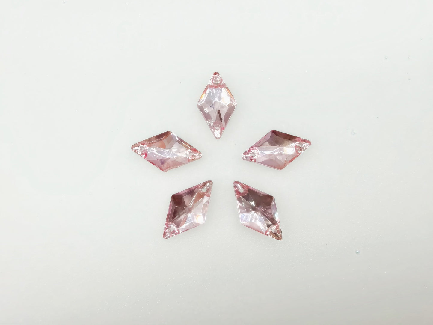 Lt. Pink AAA Glass Rhombus Shapes