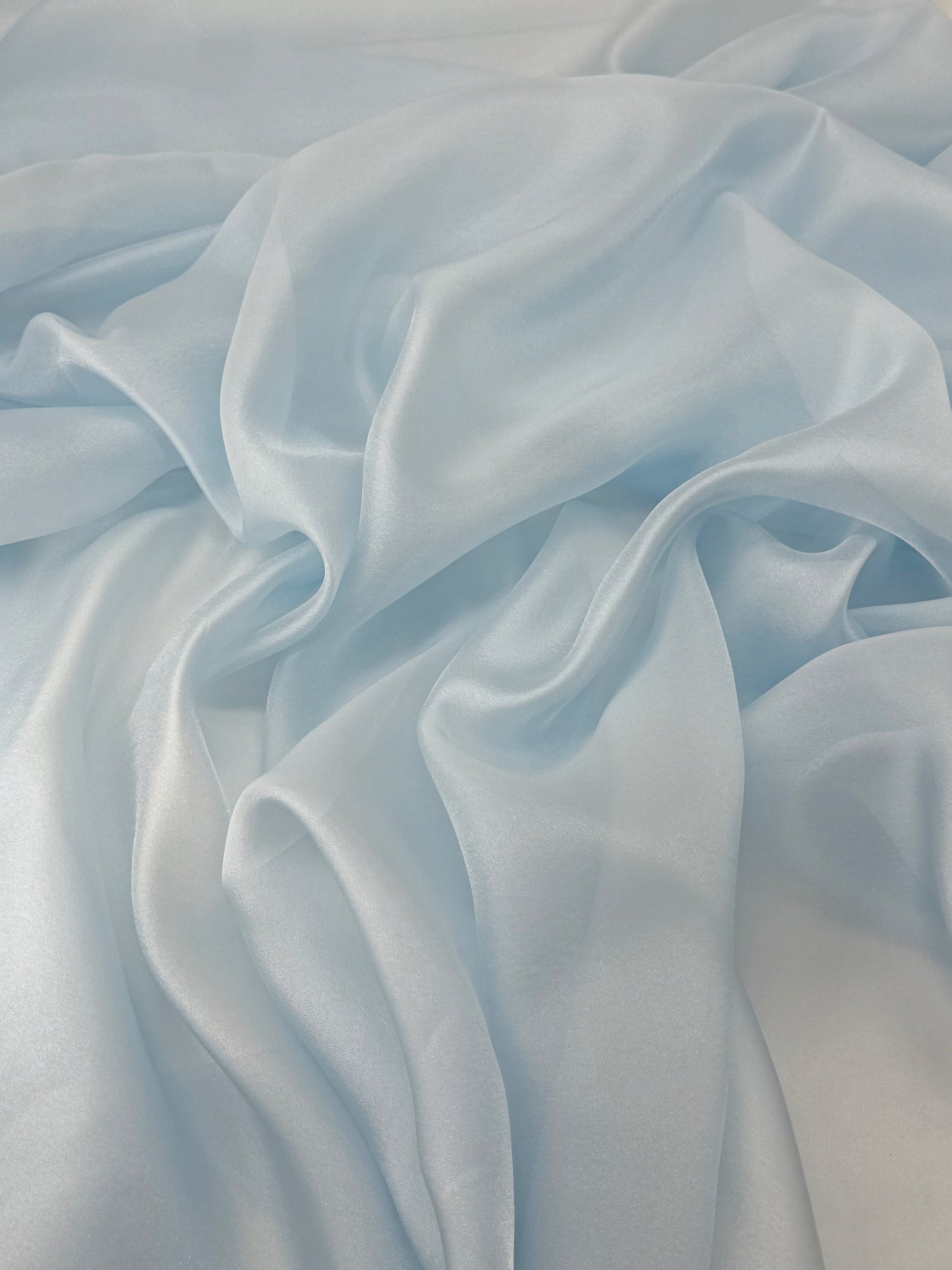 Baby Blue Shimmer Chiffon