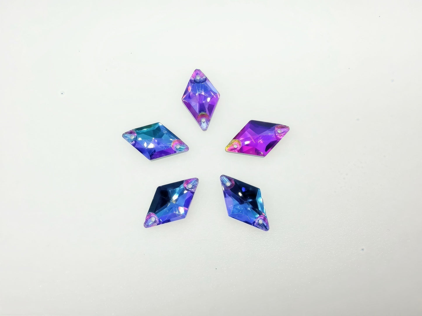 Rainbow AAA Glass Rhombus Shapes