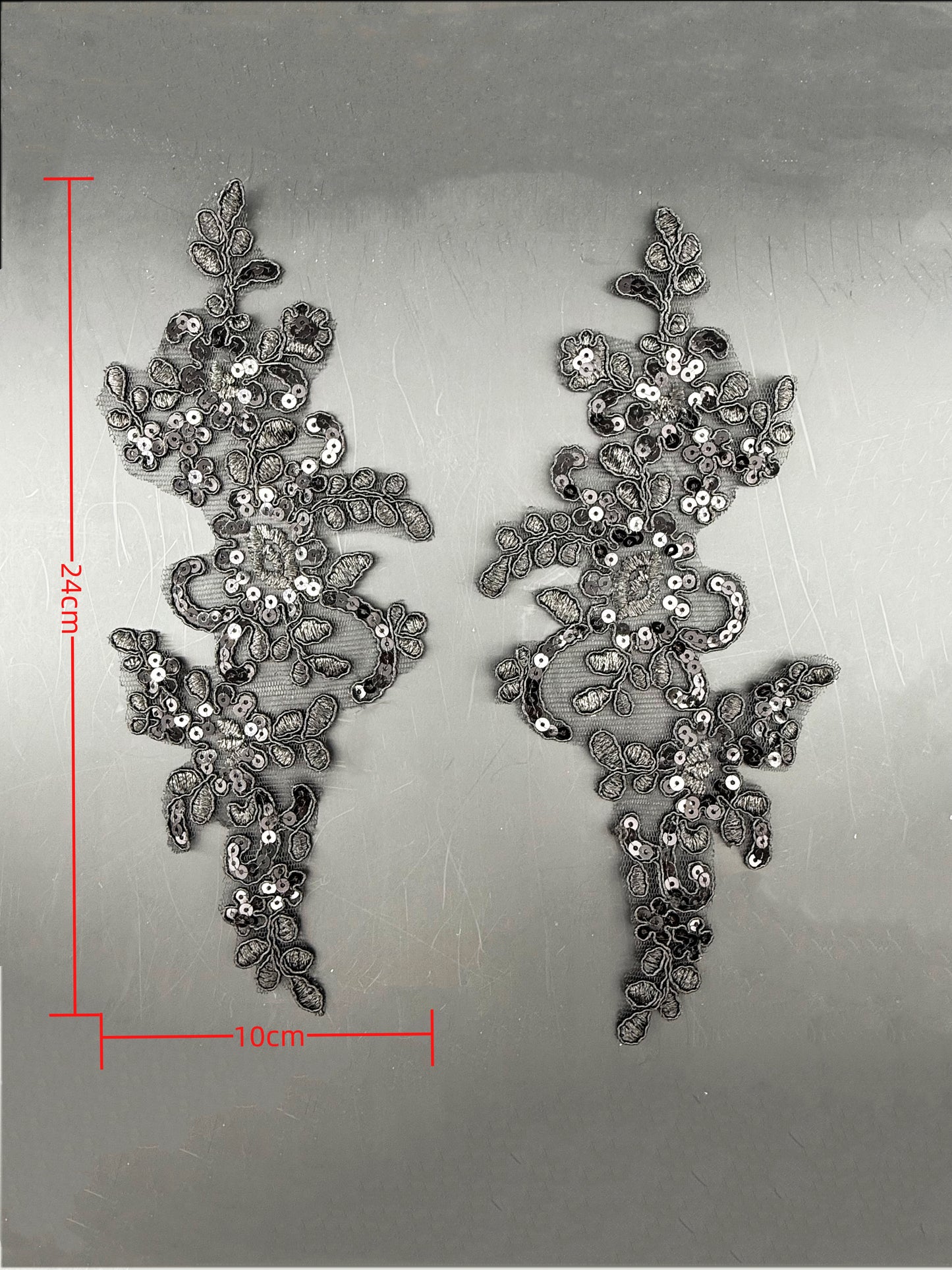 MM024 1 pair 24*10cm ornaments lace