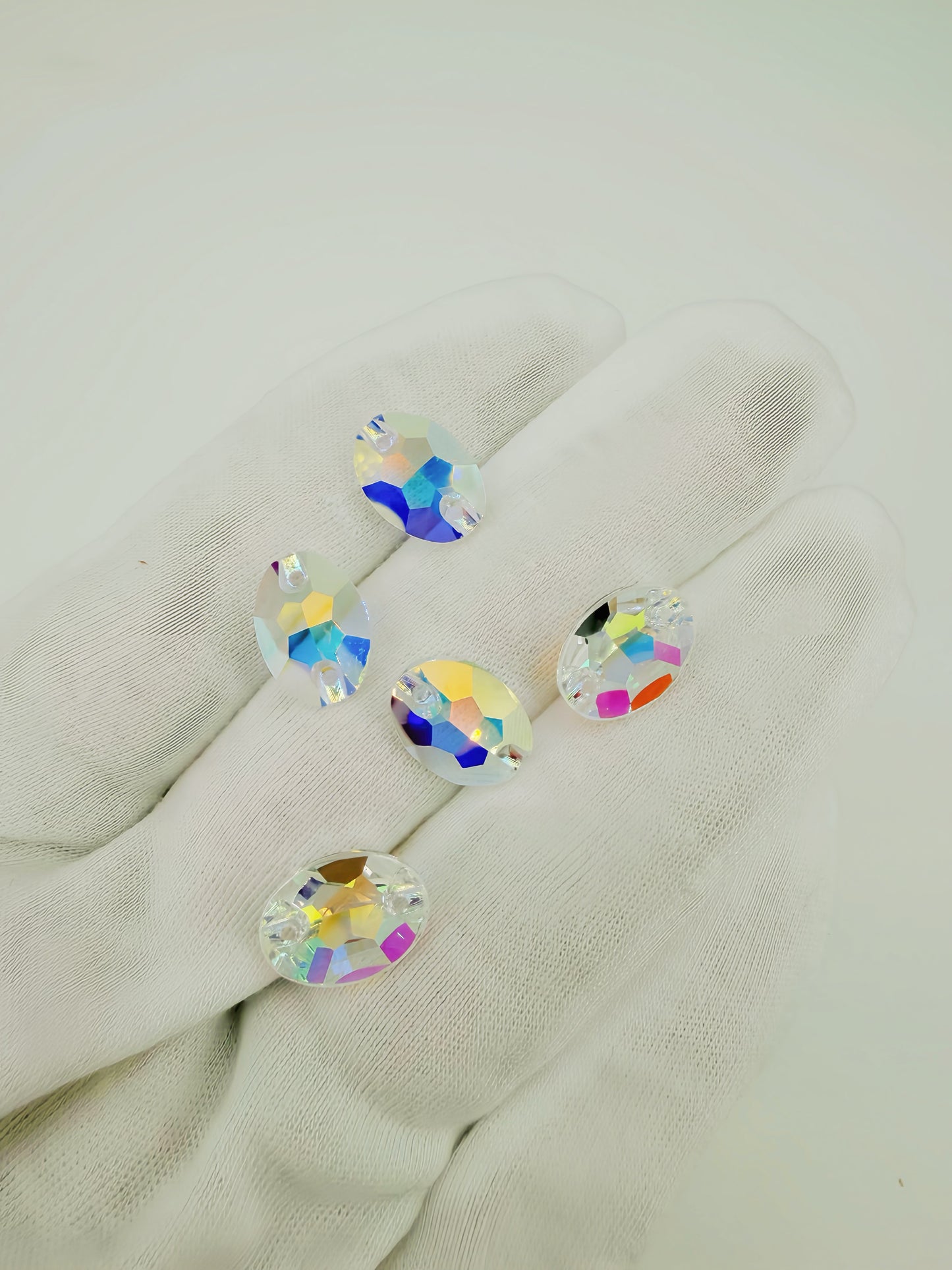 K9 Transparent Clear AB Oval Shapes