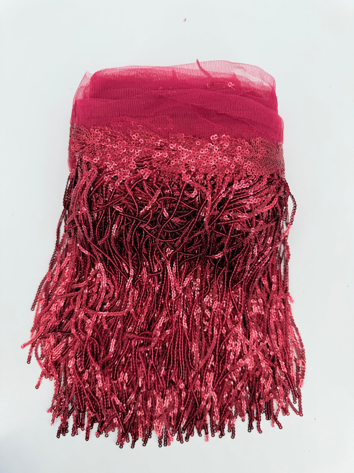 Shining Mesh Fabric Lace Fringe Sequins Paillette Tassel Ribbon