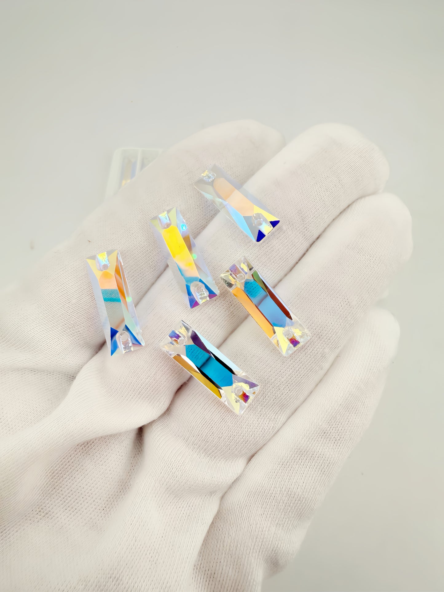 K9 Transparent Clear AB Baguette Shapes