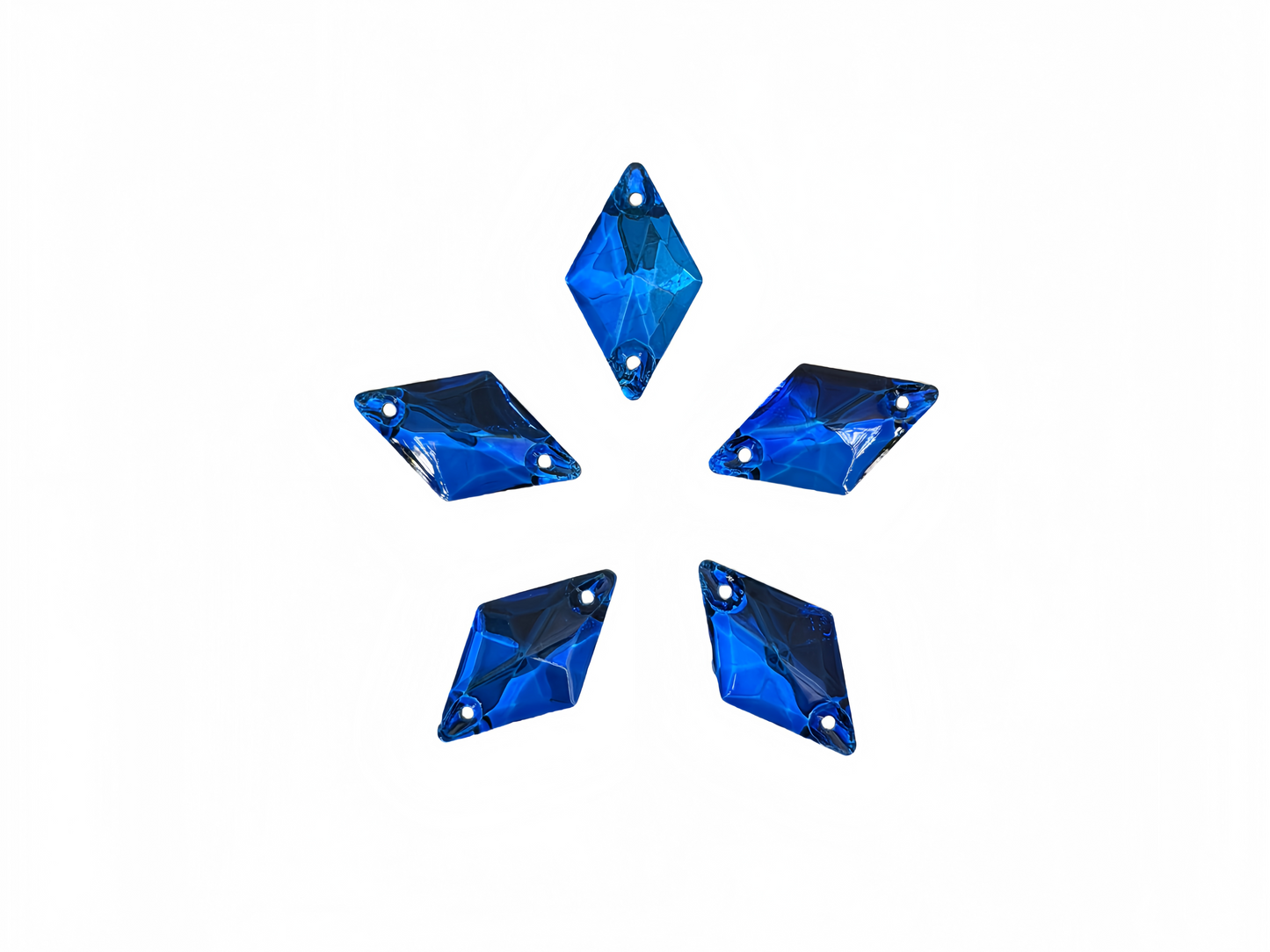 Capri Blue AAA Glass Rhombus Shapes