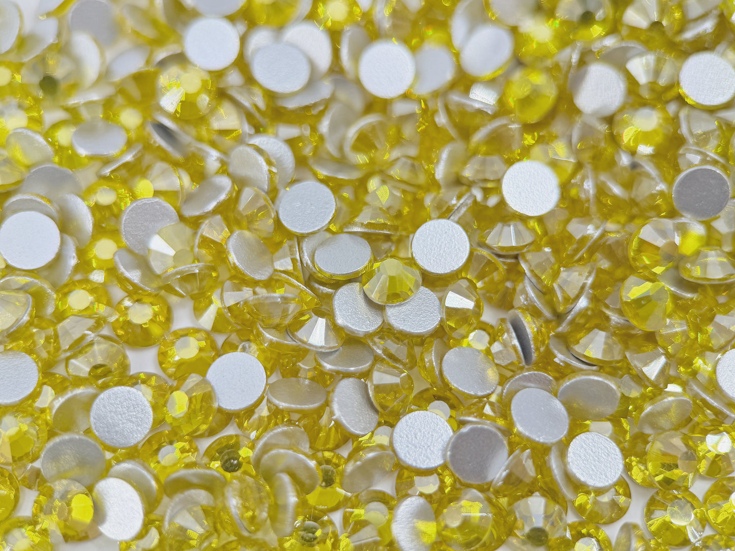 Citrine Satin Flatback Non Hotfix Rhinestones