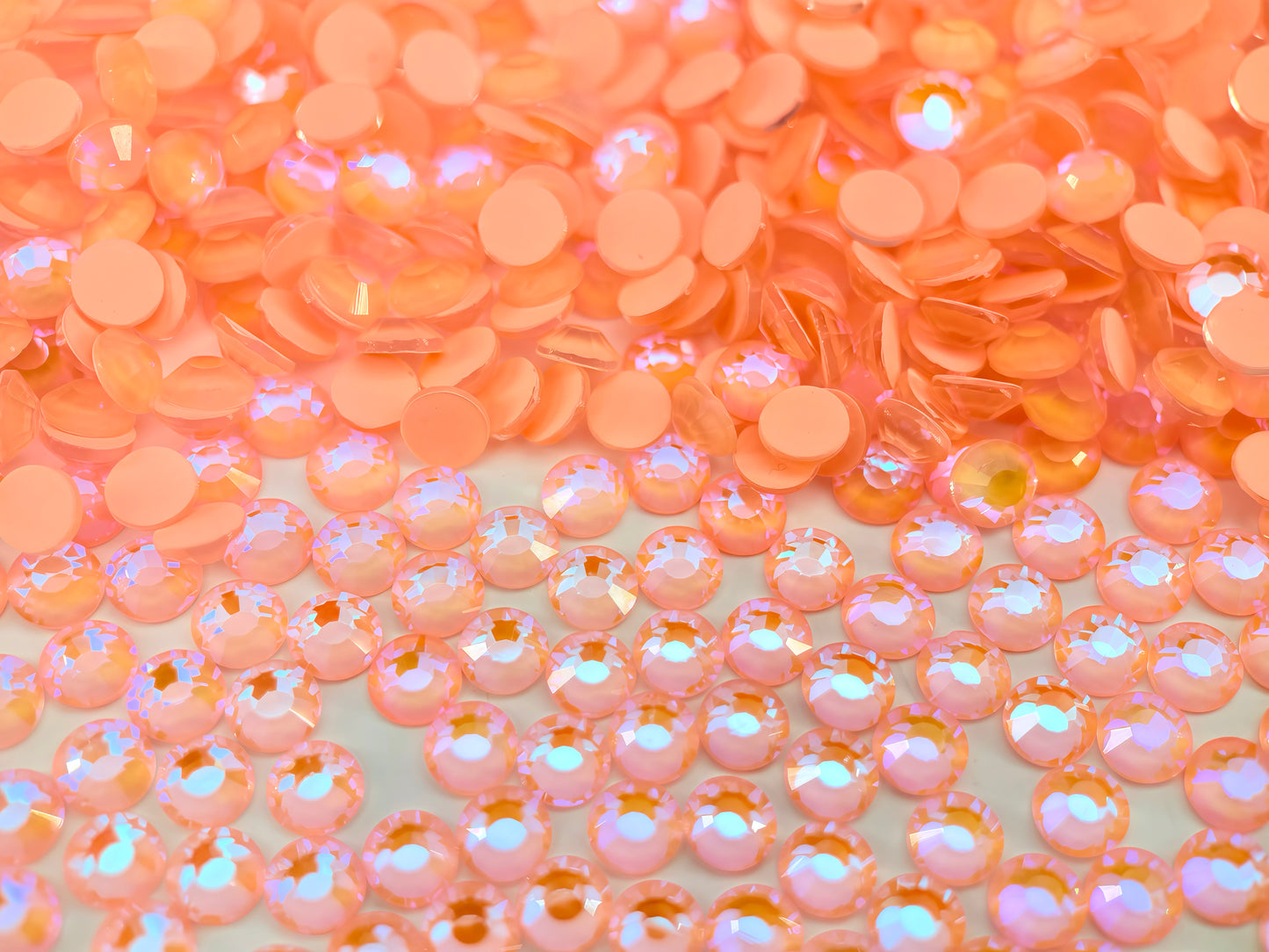 Peach AB Luminous Flatback Non Hotfix Rhinestones