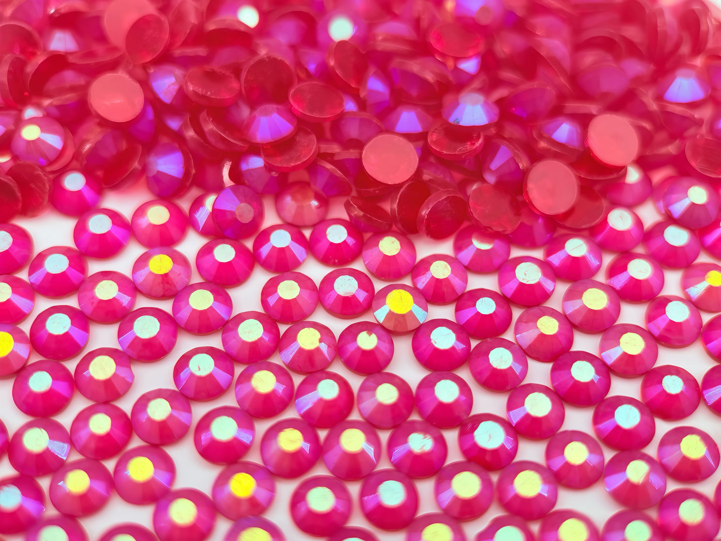 Transparent lt. siam AB Flatback Non Hotfix Rhinestones