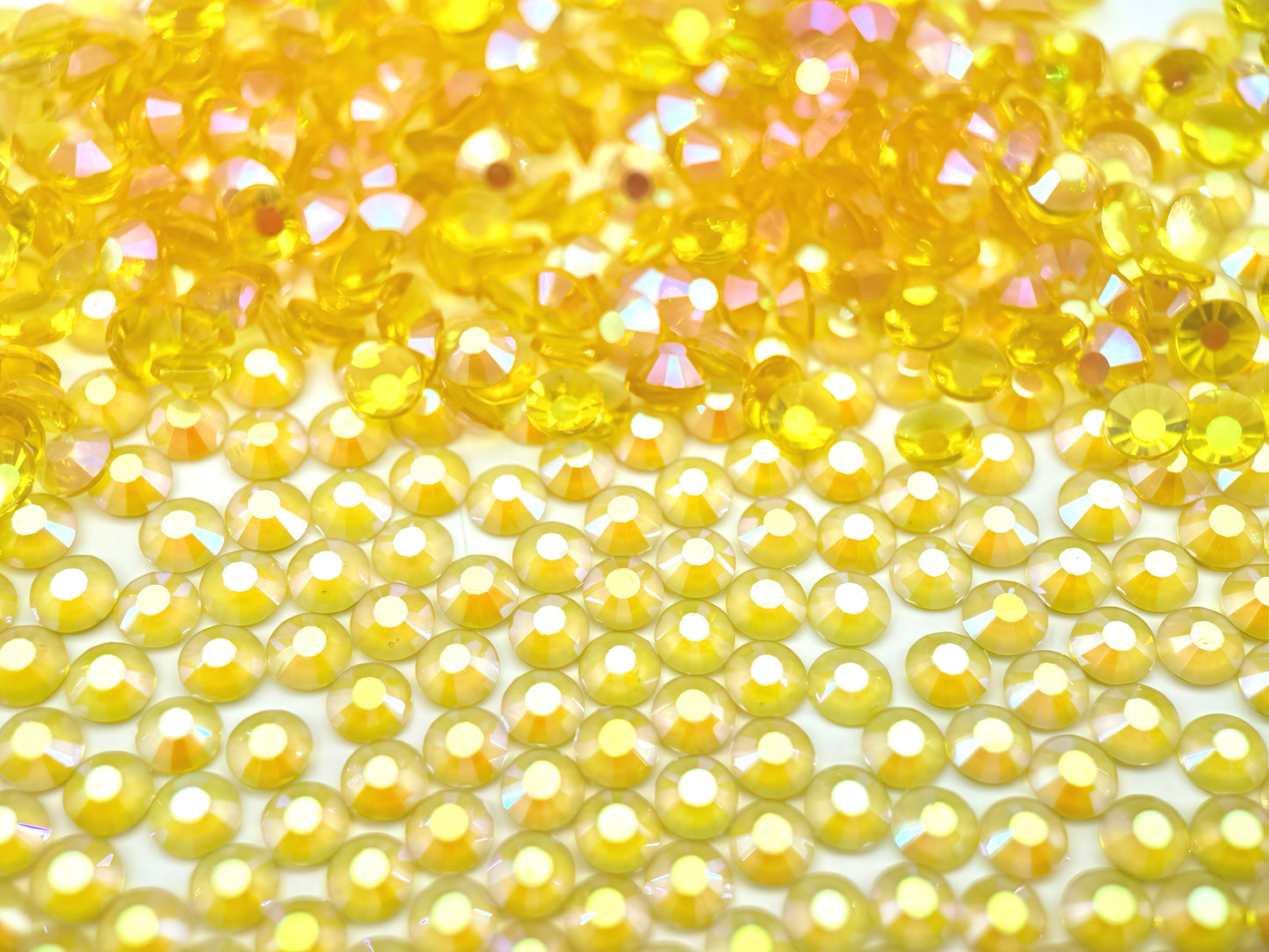 Transparent Citrine AB Flatback Non Hotfix Rhinestones