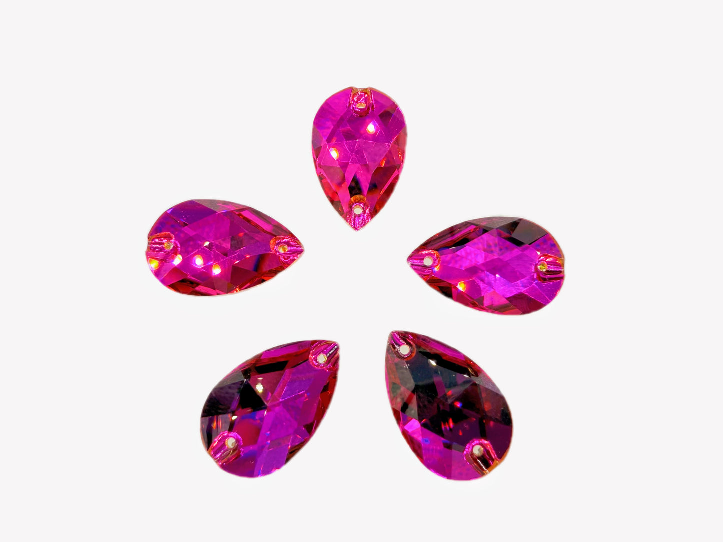 fuchsia k9 crysytal Teardrop