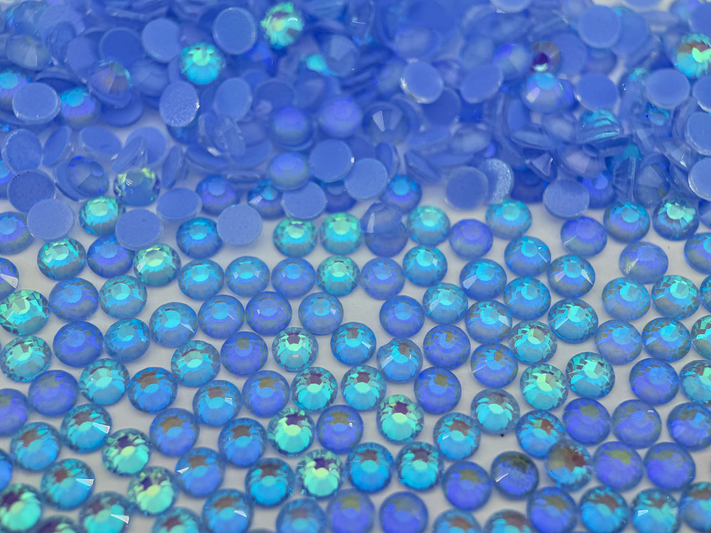 blue luminous Flatback Non Hotfix Rhinestones