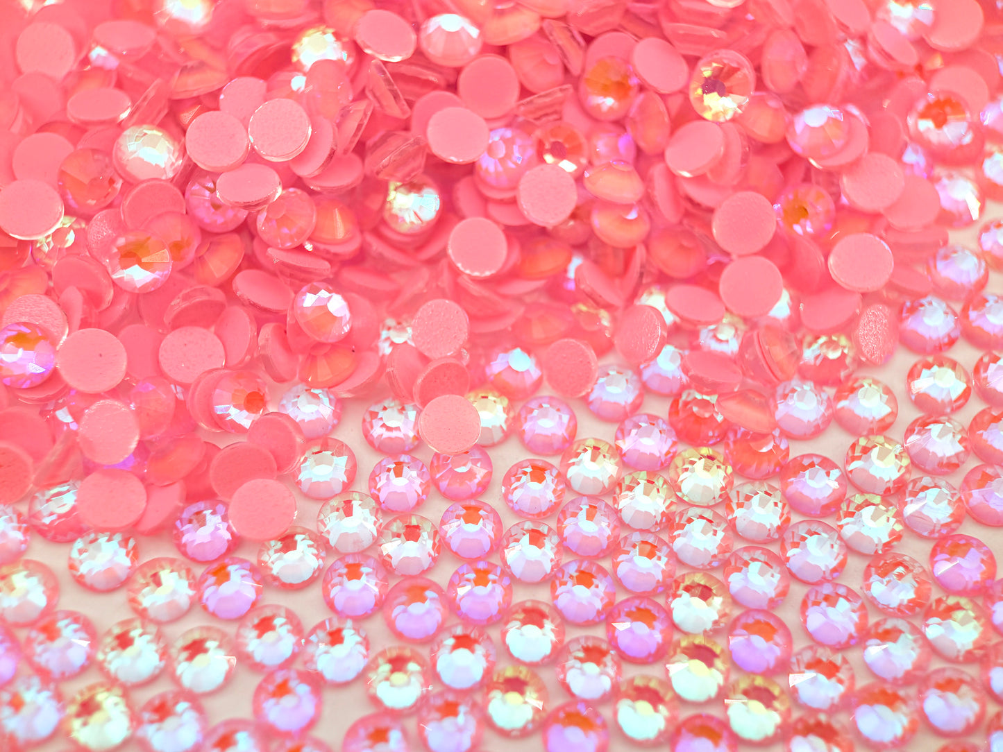 lt.lt.pink luminous Flatback Non Hotfix Rhinestones