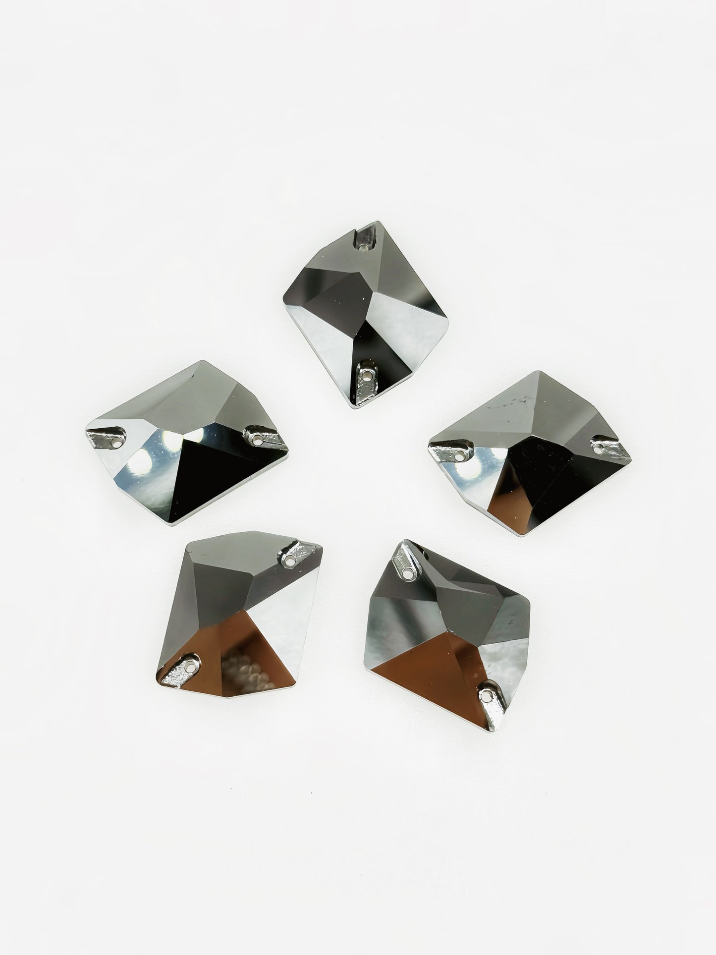 Jet Metallic Silver K9 Glass Cosmic