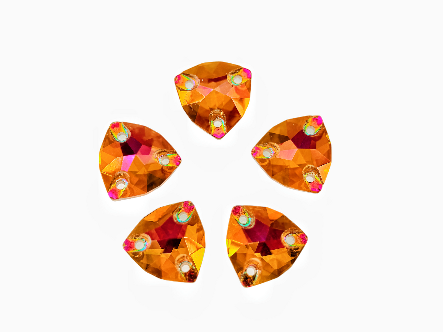 astral pink trilliant sew on rhinestones CRYSTAL