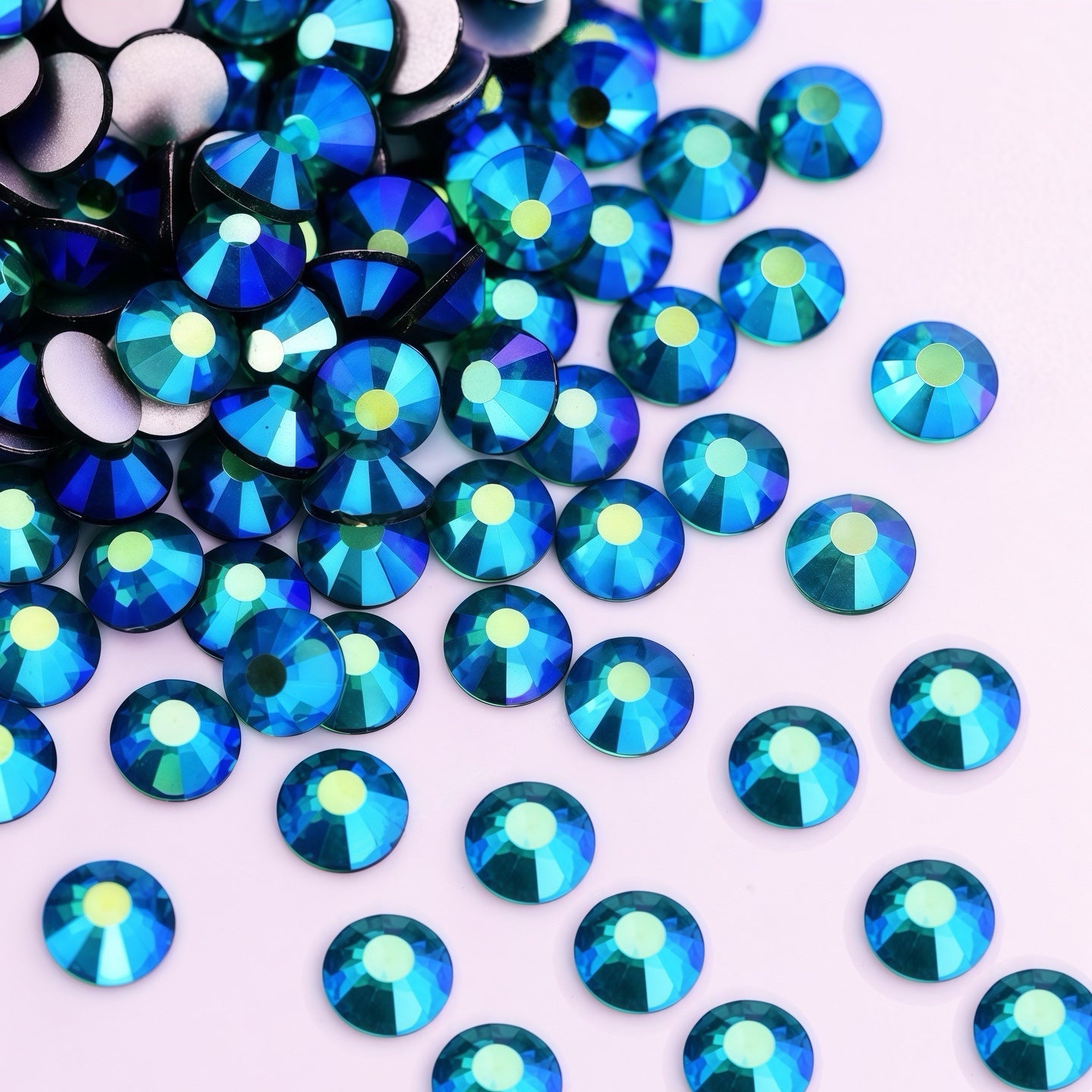 Blue zircon AB Flatback Non Hotfix Rhinestones
