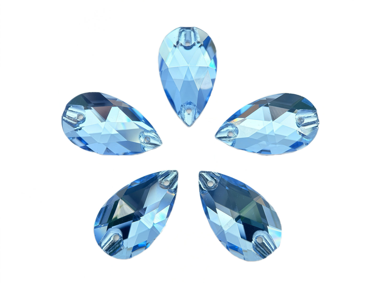 aquamarine k9 crystal Teardrop