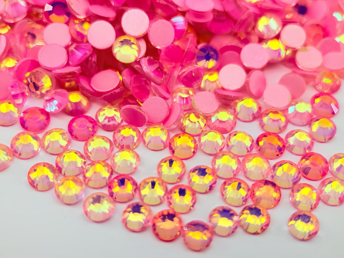 rose luminous opal Flatback Non Hotfix Rhinestones