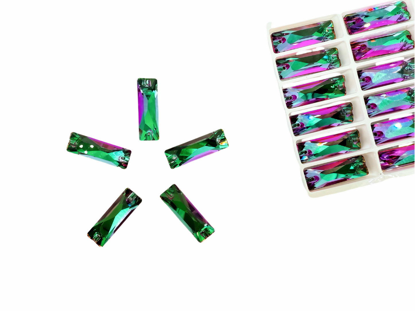 K9 Heliotrope Crystal Baguette Sew On Rhinestones