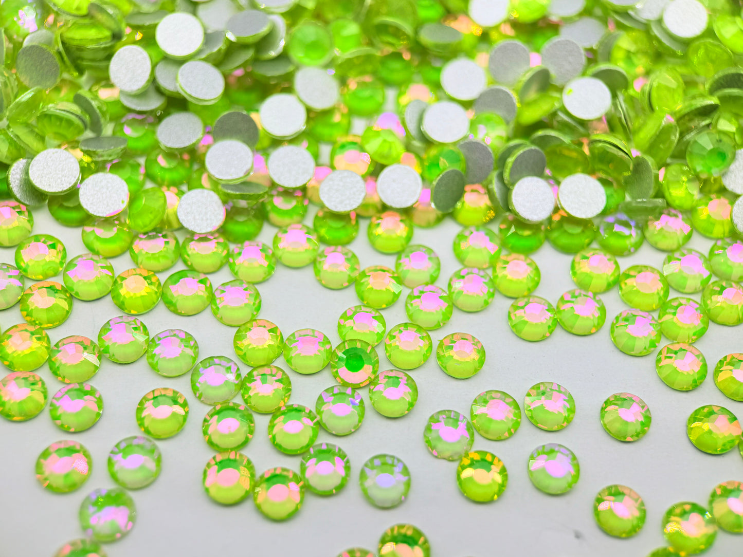 lemon lime crystal Flatback Non Hotfix Rhinestones