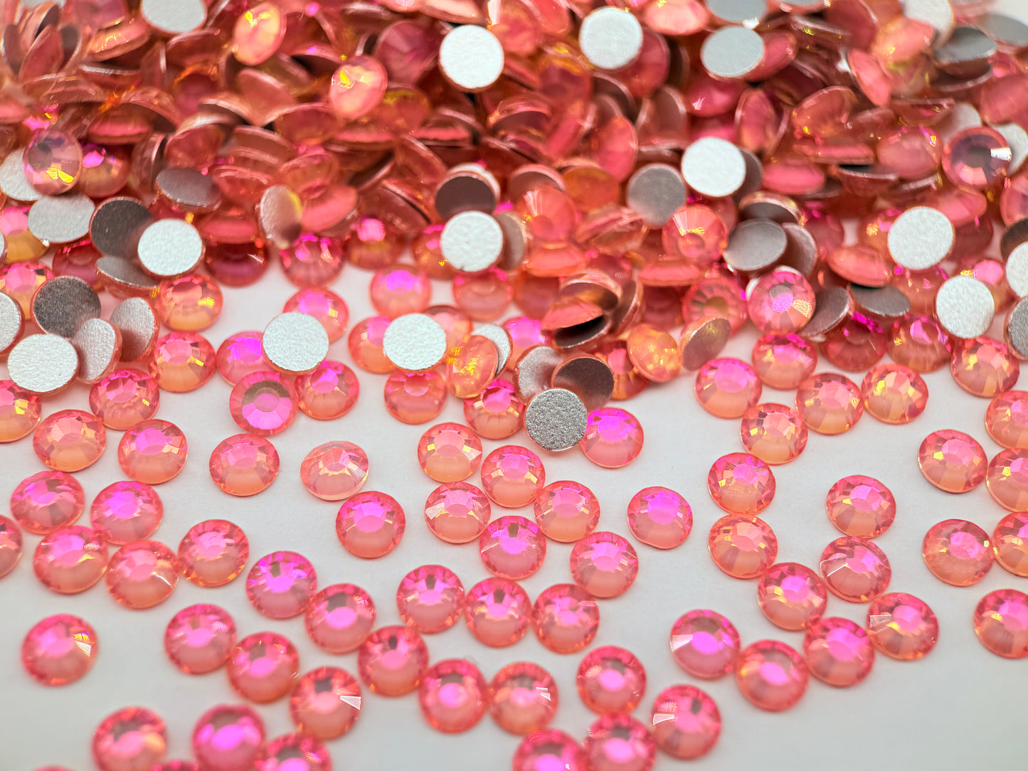 pink rose crystal Flatback Non Hotfix Rhinestones