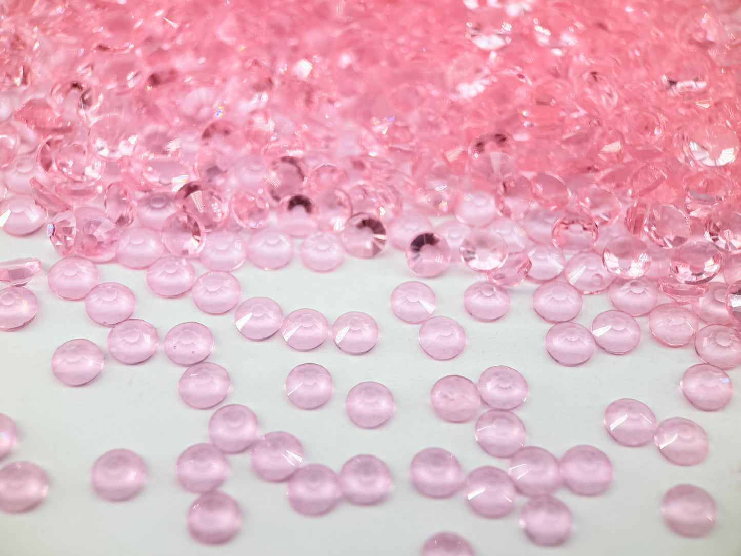 transparent lt.pink Flatback Non Hotfix Rhinestones