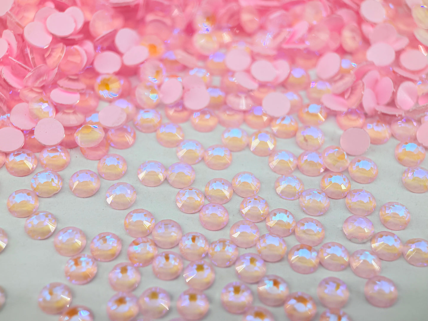 lt.pink ab luminous Flatback Non Hotfix Rhinestones