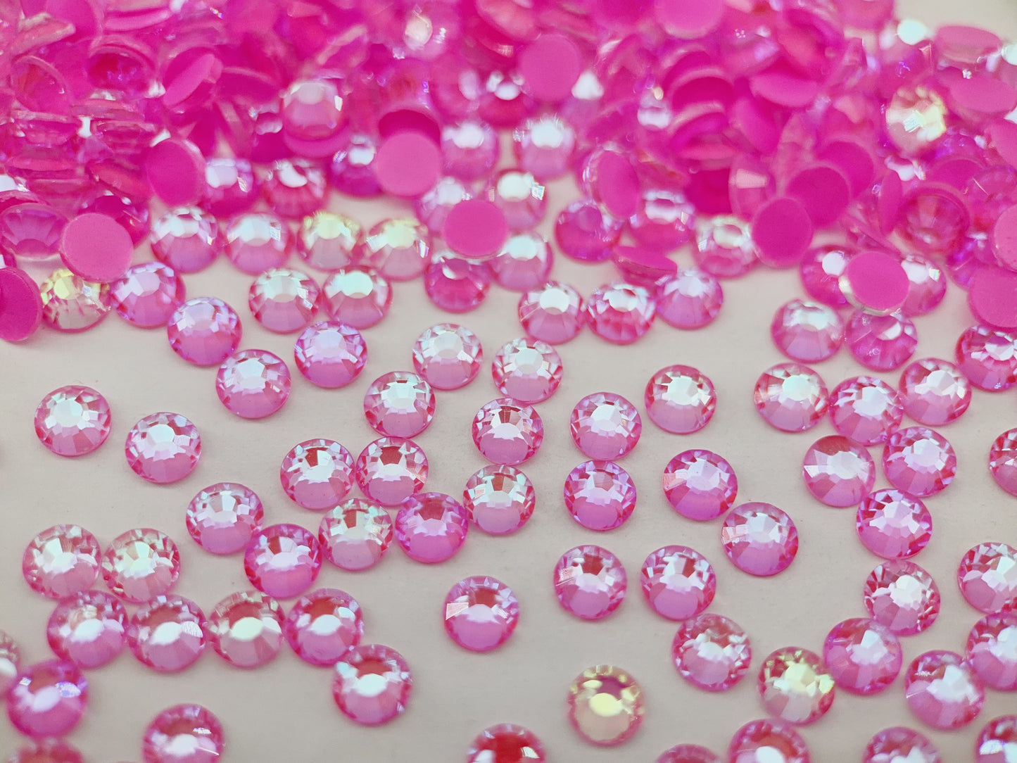 rose luminous Flatback Non Hotfix Rhinestones