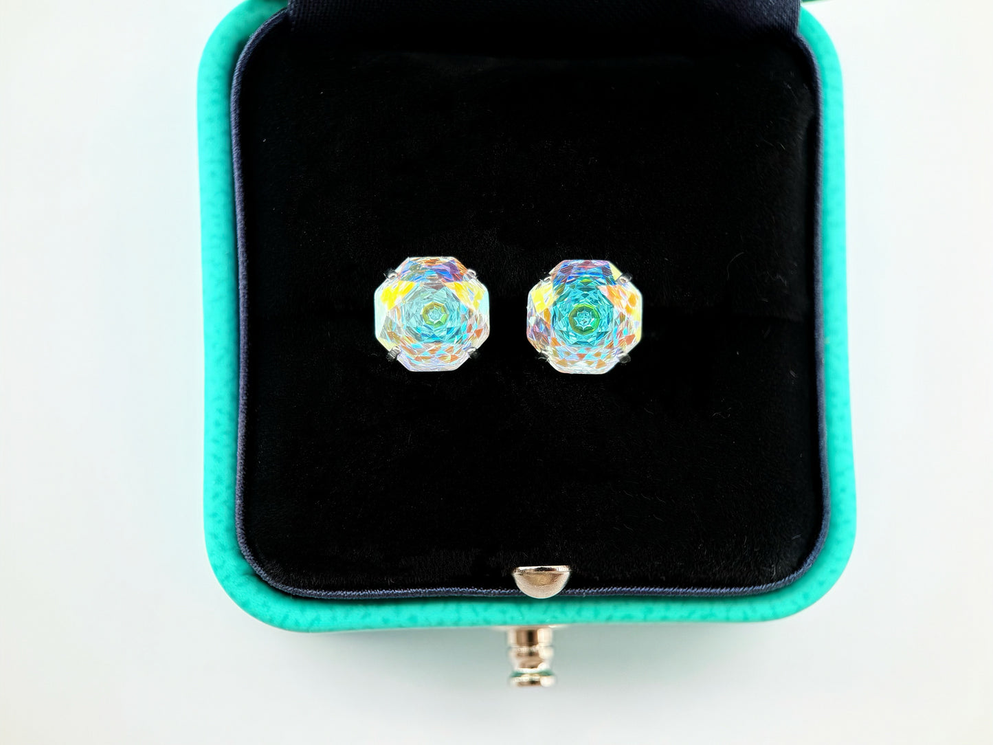 northern lights Rose-Cut Zircon Stud Earrings