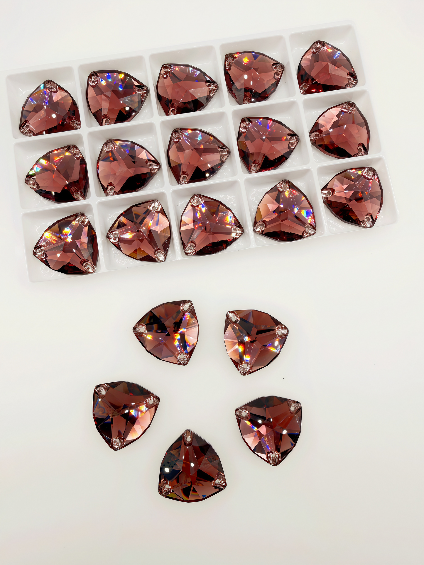 Burgundy Trilliant sew on rhinestones