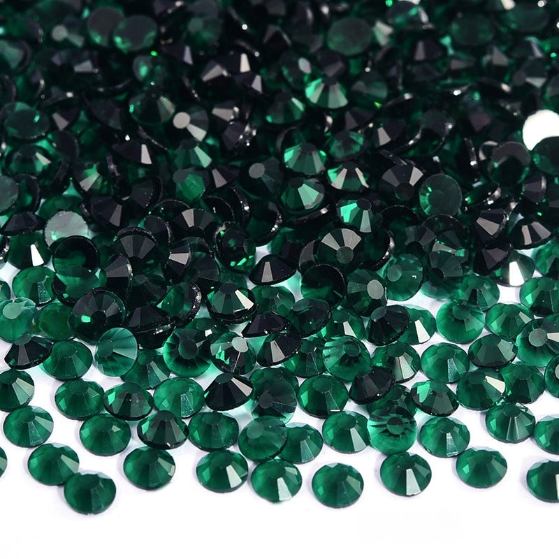 Transparent Emerald Flatback Non Hotfix Rhinestones