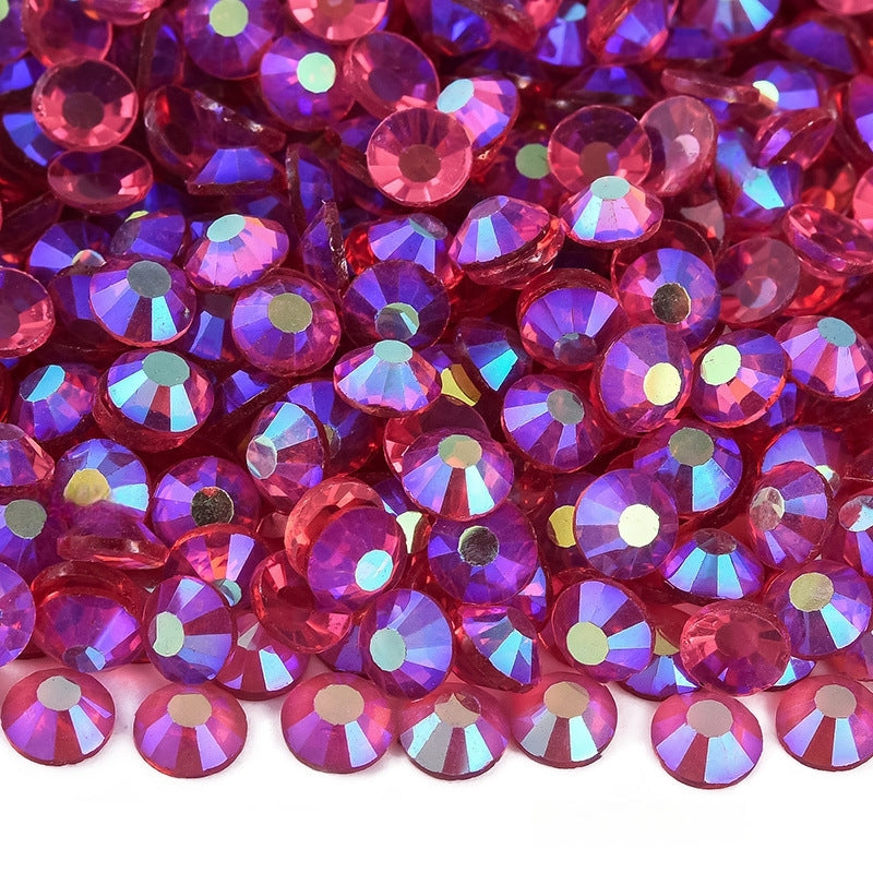 Transparent Rose AB Flatback Non Hotfix Rhinestones