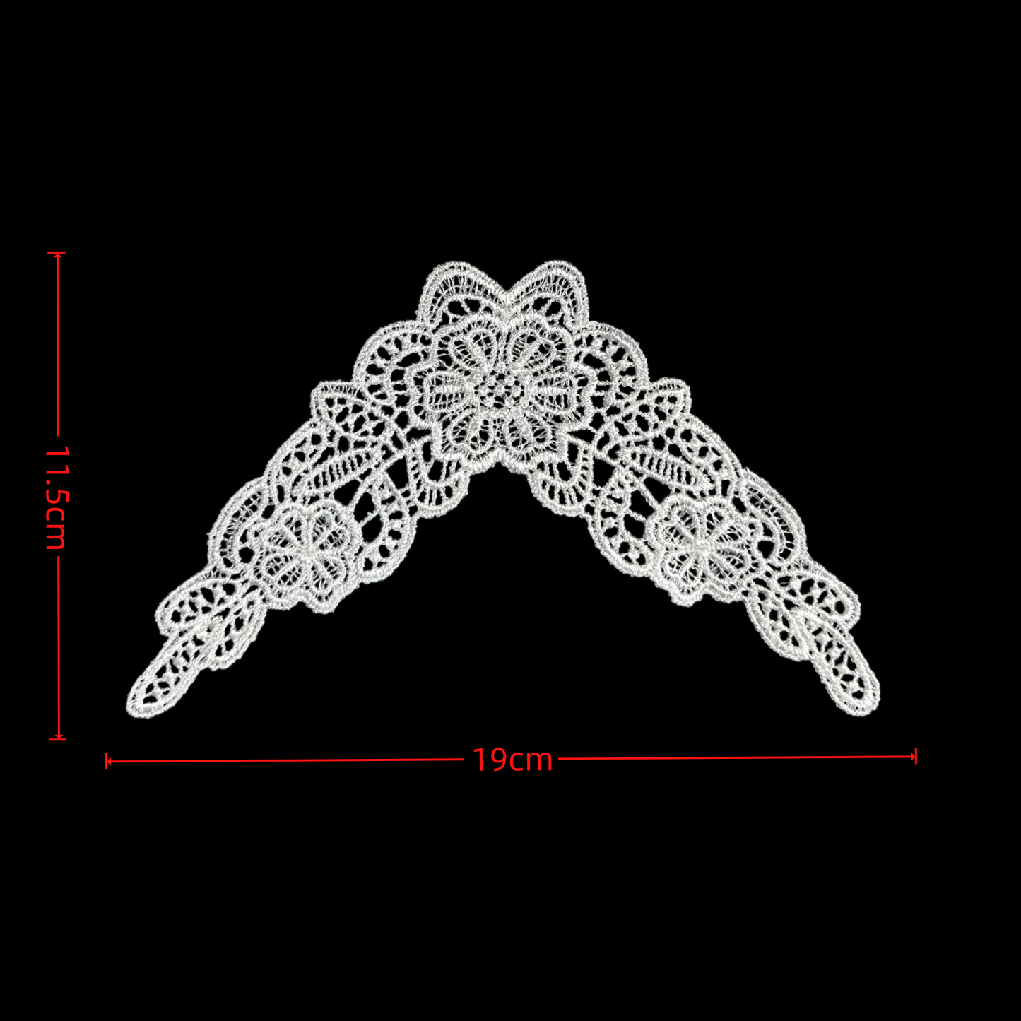 Ali125 Glowing Silk Embroidery Collar Water Soluble Lace