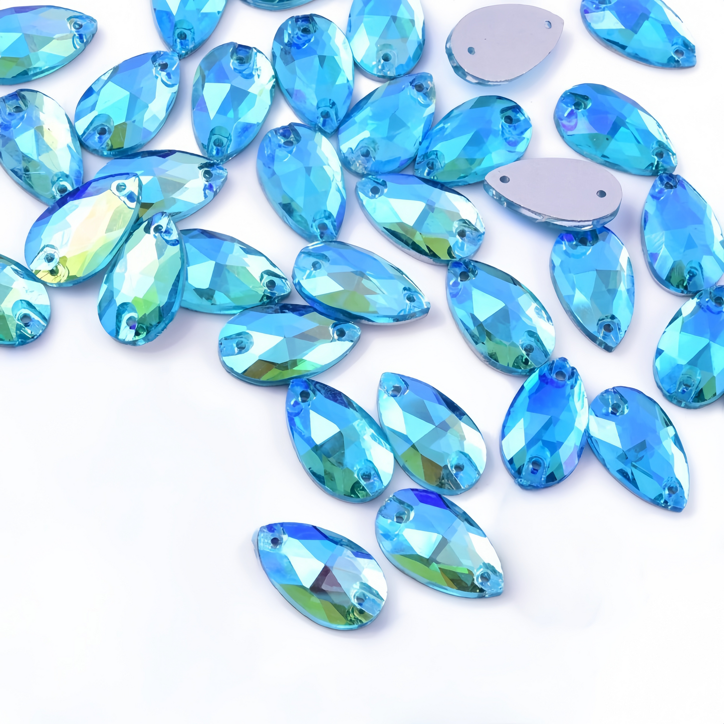 aqua ab crystal teardrop