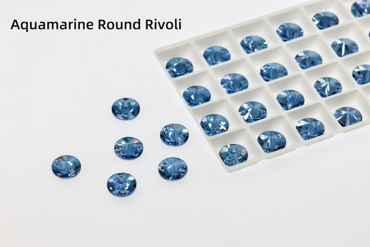 AQUAMARINE ROUND RIVOLI