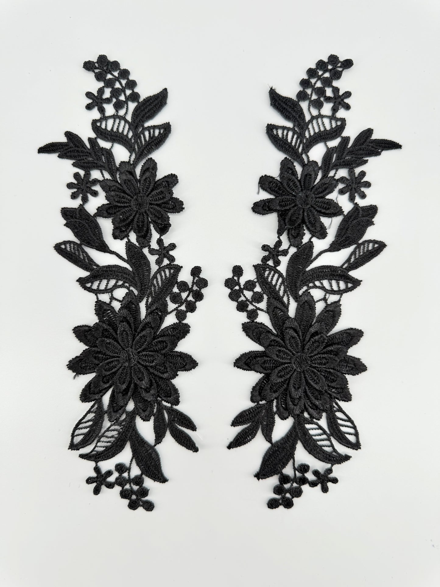 1 Pair 3D Embroidered Flower Lace