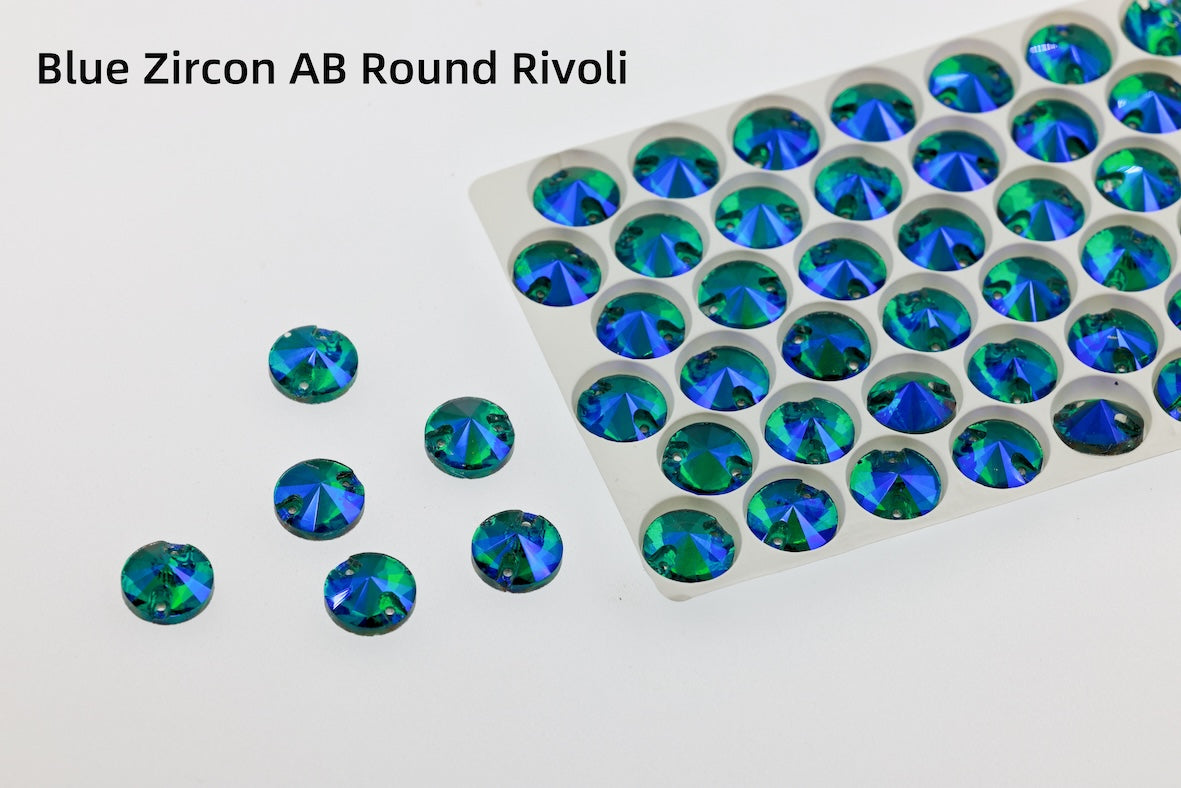 BLUE ZIRCON AB ROUND RIVOLI