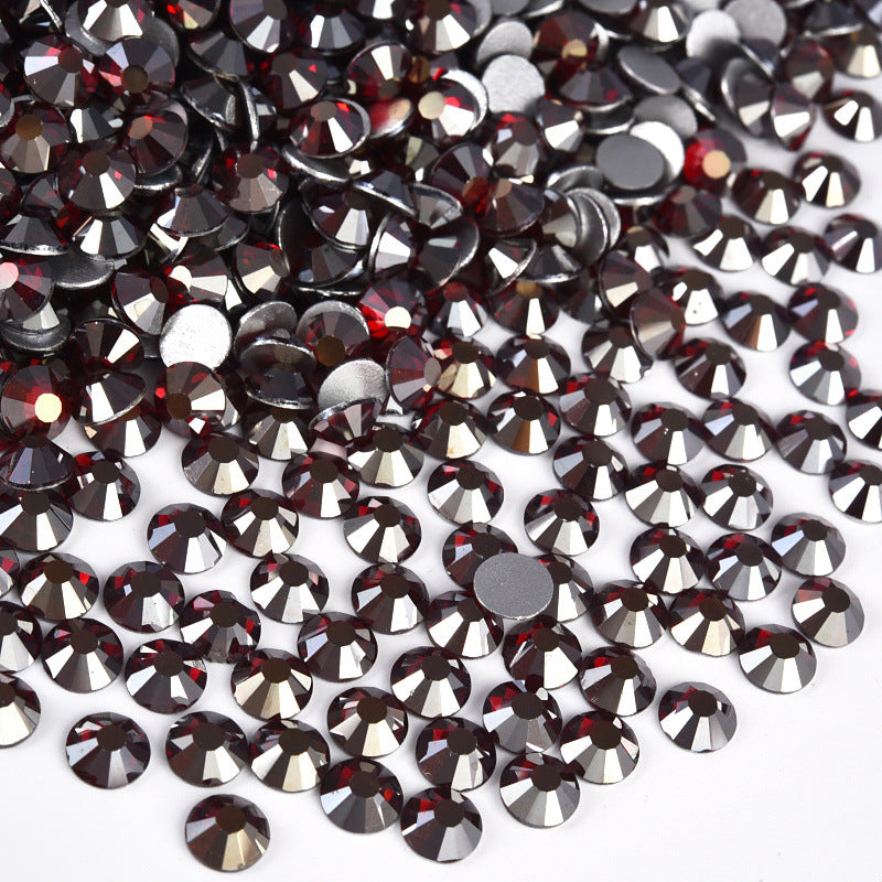 Dk. siam Satin Flatback Non Hotfix Rhinestones